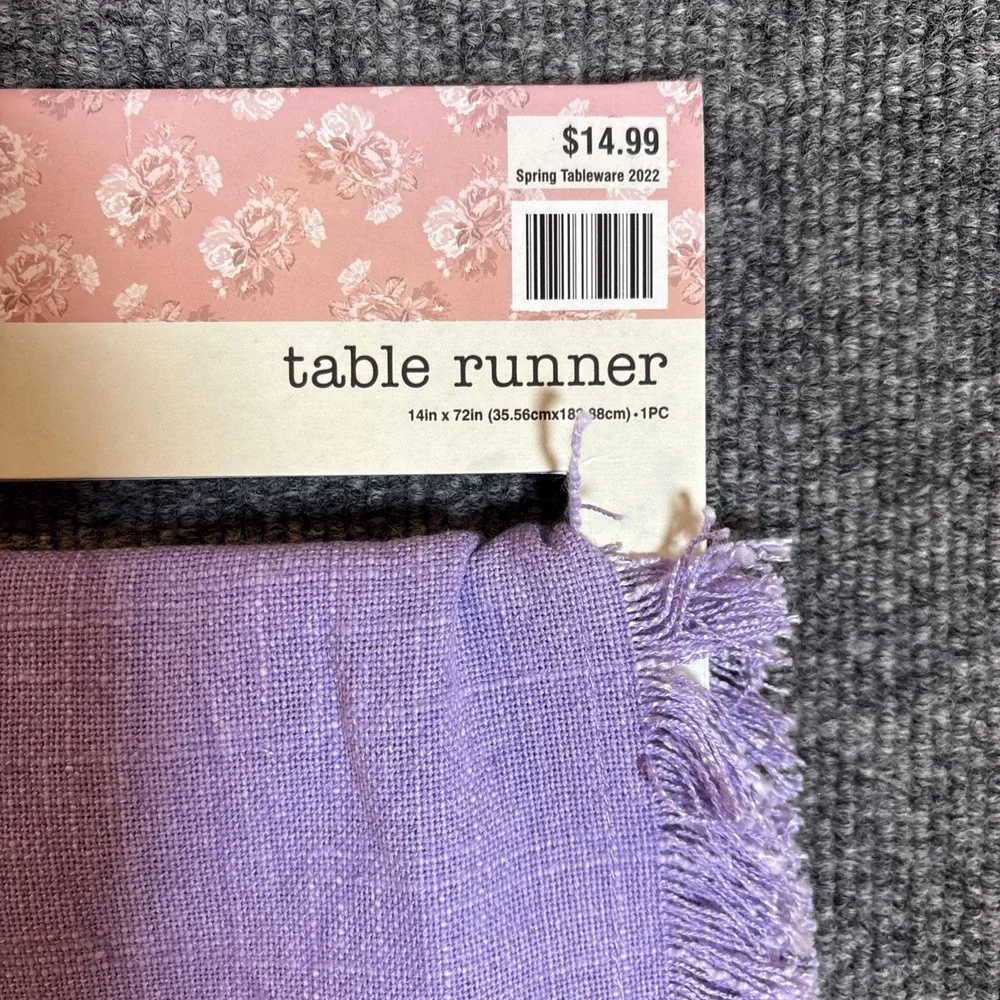 The Spring Shop~Table Runner~Purple Linen, spring~14